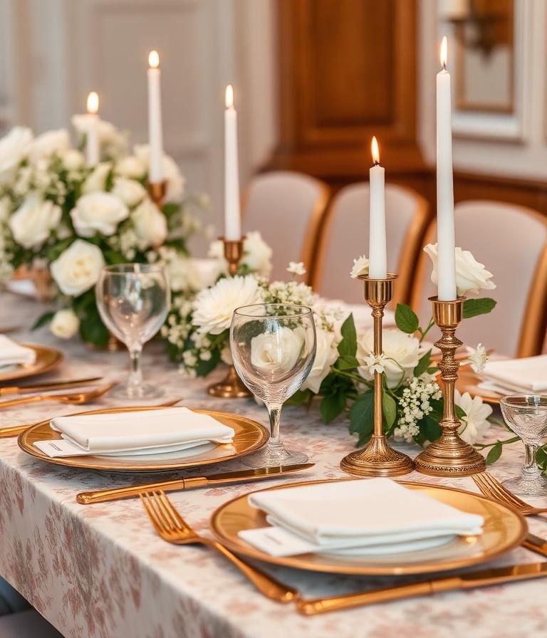 Elegant gold tableware